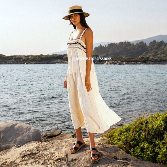 ZARA BLOGGER FAVE!!! Midi Dress with Wide Straps NWT - Picture 11 of 16